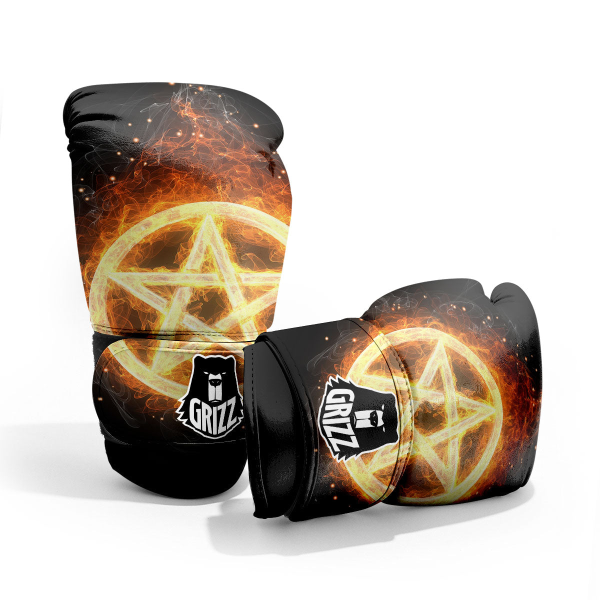 Pentagram Flame Print Pro Boxing Glove