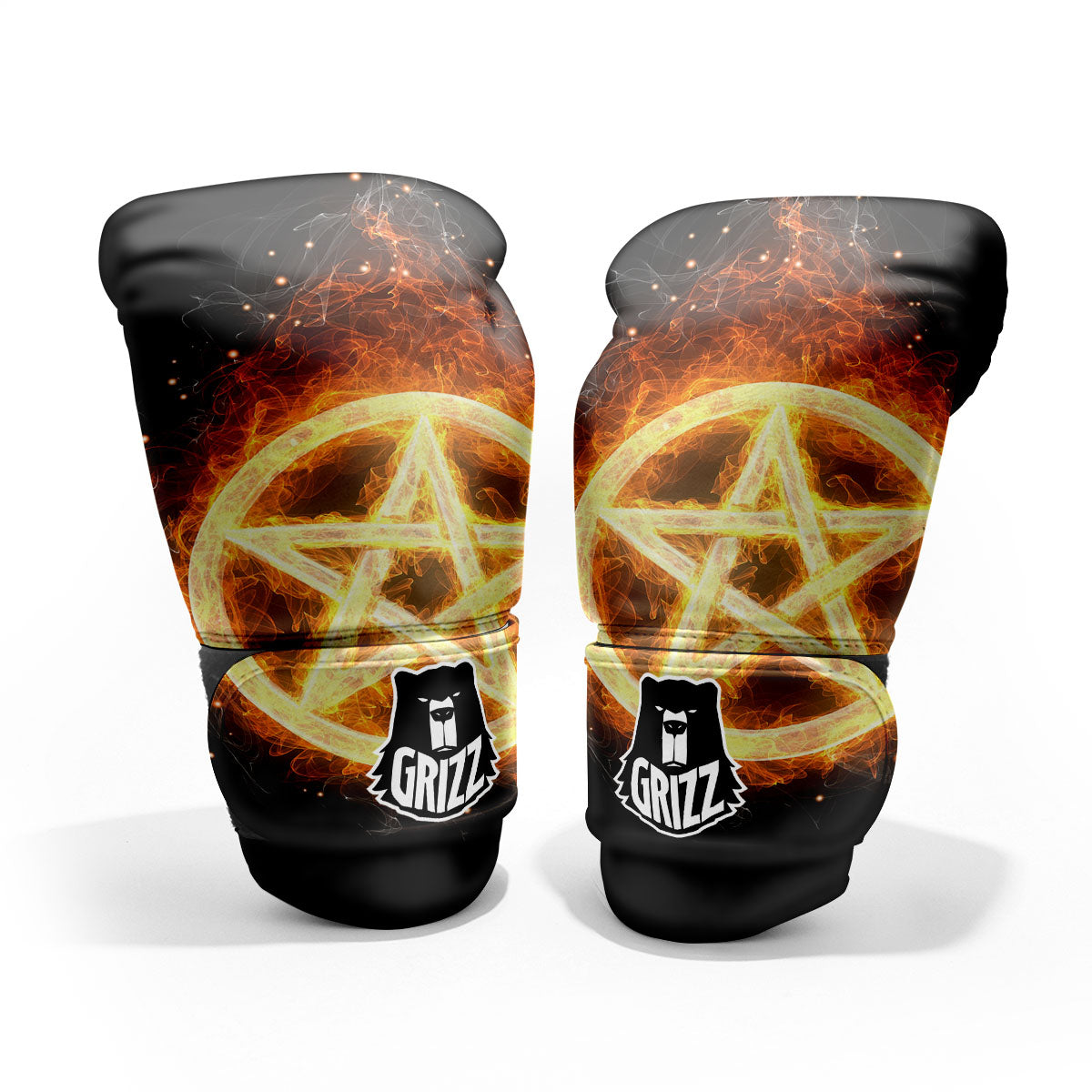 Pentagram Flame Print Pro Boxing Glove