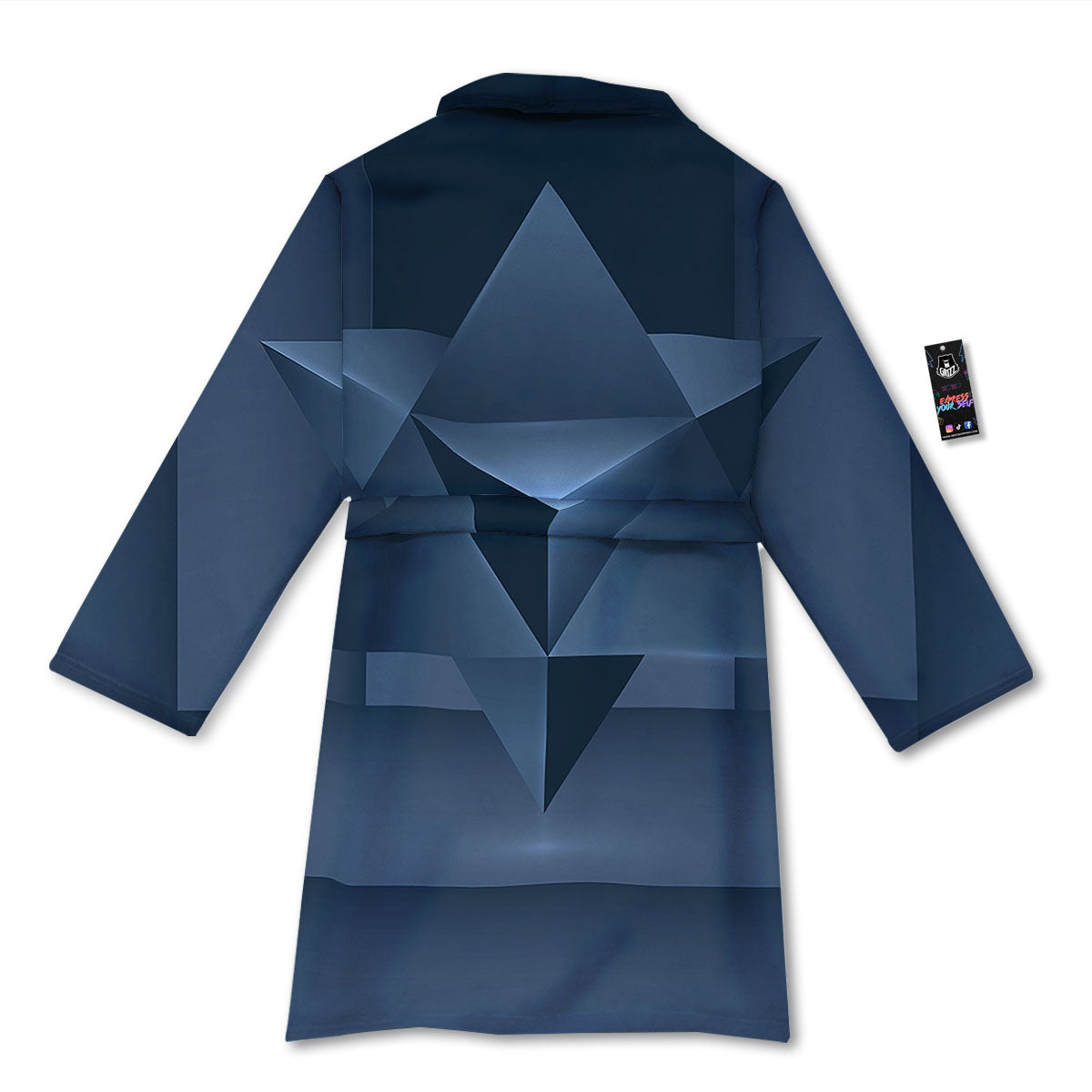Pentagram Geometric Inverted Print Bathrobe-grizzshop