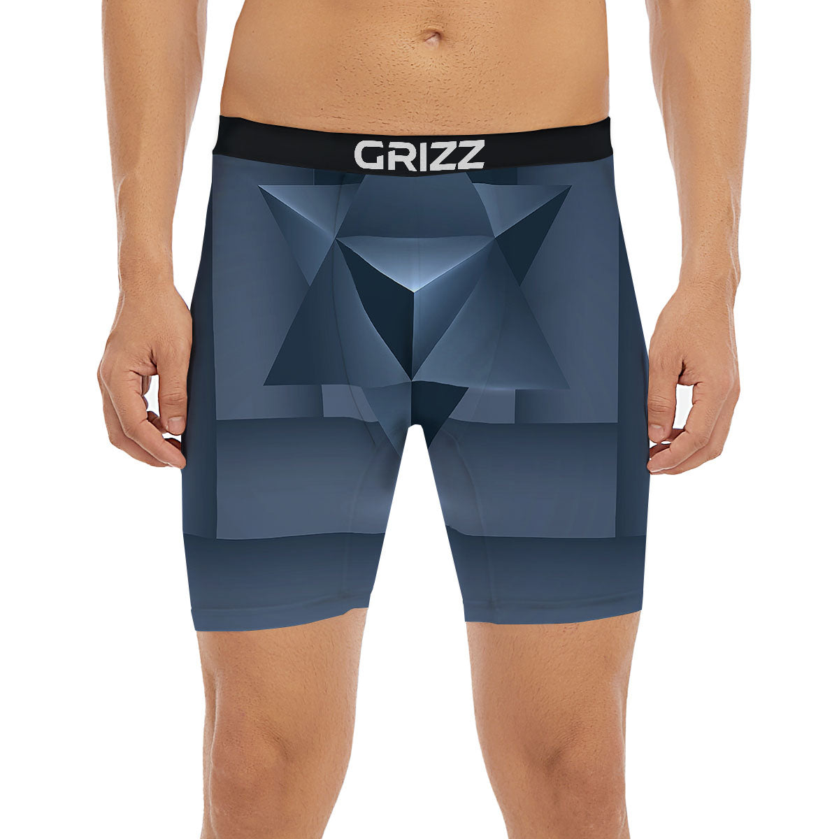 Pentagram Geometric Inverted Print Boxer Briefs-grizzshop