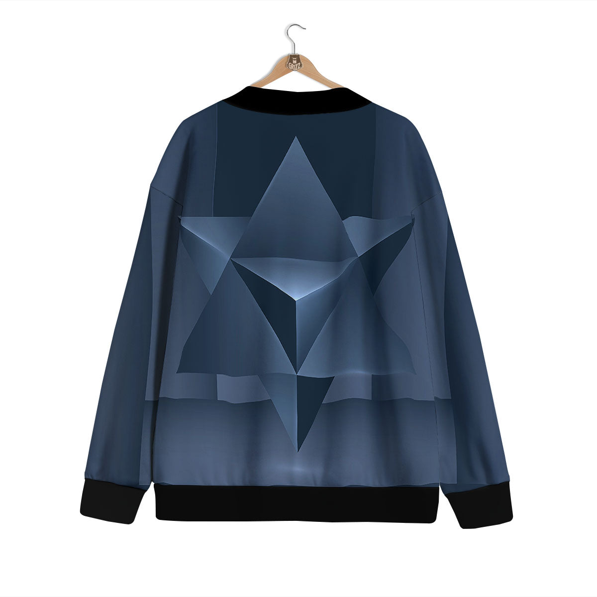 Pentagram Geometric Inverted Print Cardigan-grizzshop