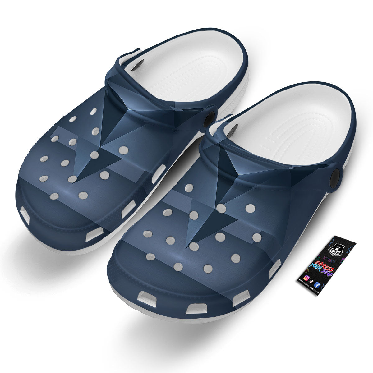Pentagram Geometric Inverted Print Clog-grizzshop
