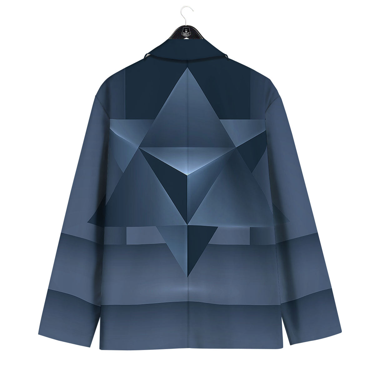 Pentagram Geometric Inverted Print Men's Sport Coat-grizzshop