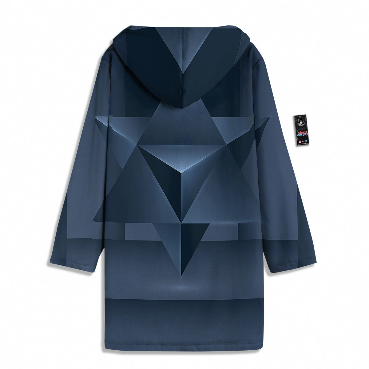Pentagram Geometric Inverted Print Men's Windbreaker Jacket-grizzshop