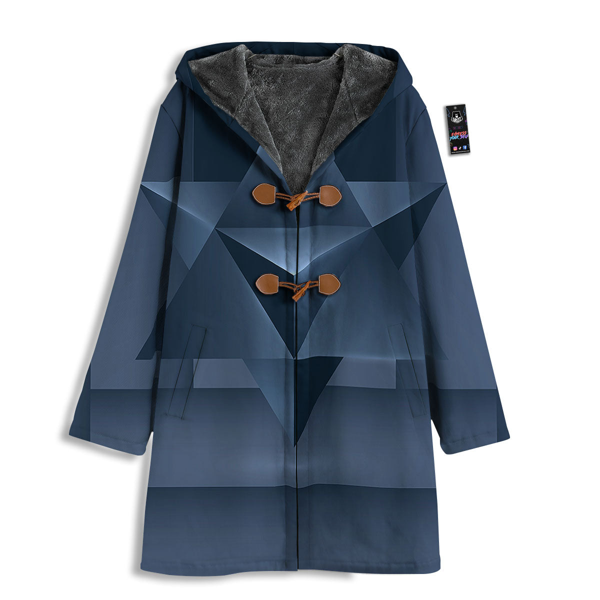 Pentagram Geometric Inverted Print Men's Windbreaker Jacket-grizzshop