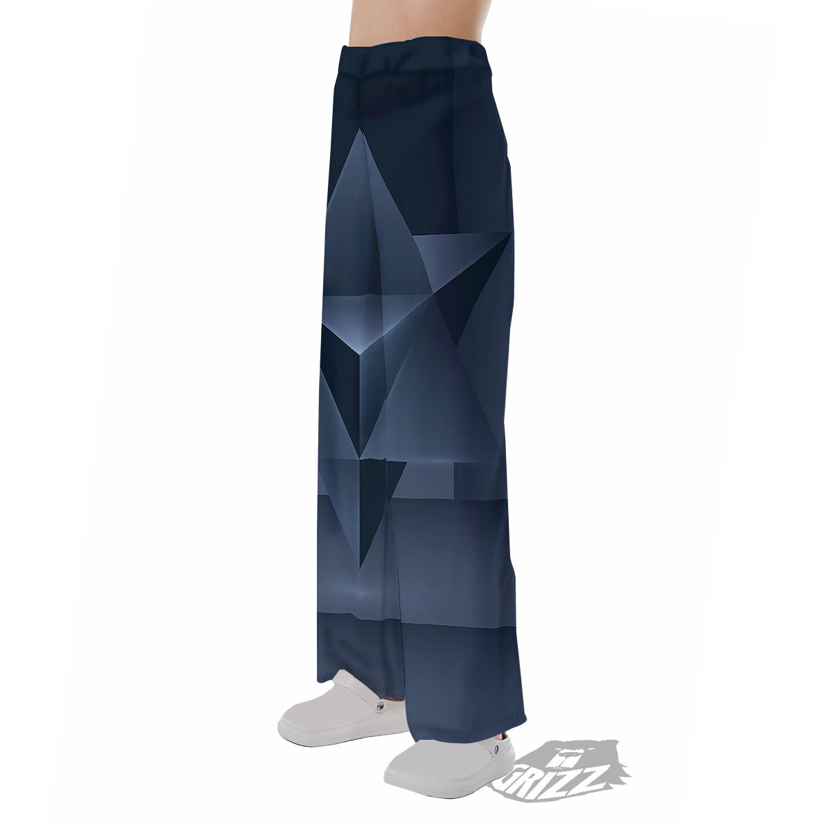 Pentagram Geometric Inverted Print Pajama Pants-grizzshop