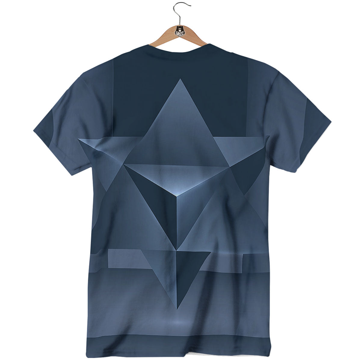 Pentagram Geometric Inverted Print T-Shirt-grizzshop
