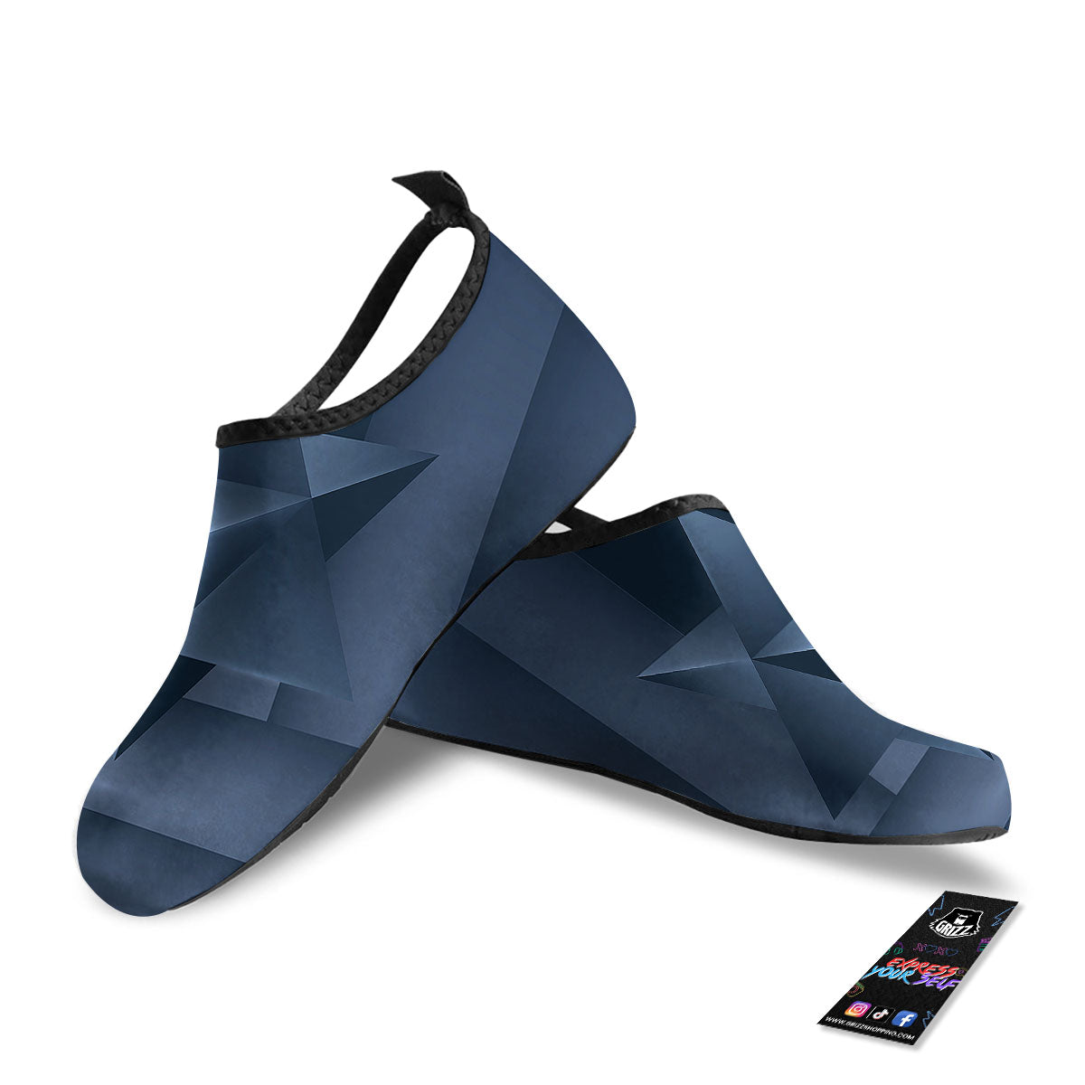Pentagram Geometric Inverted Print Water Shoes-grizzshop