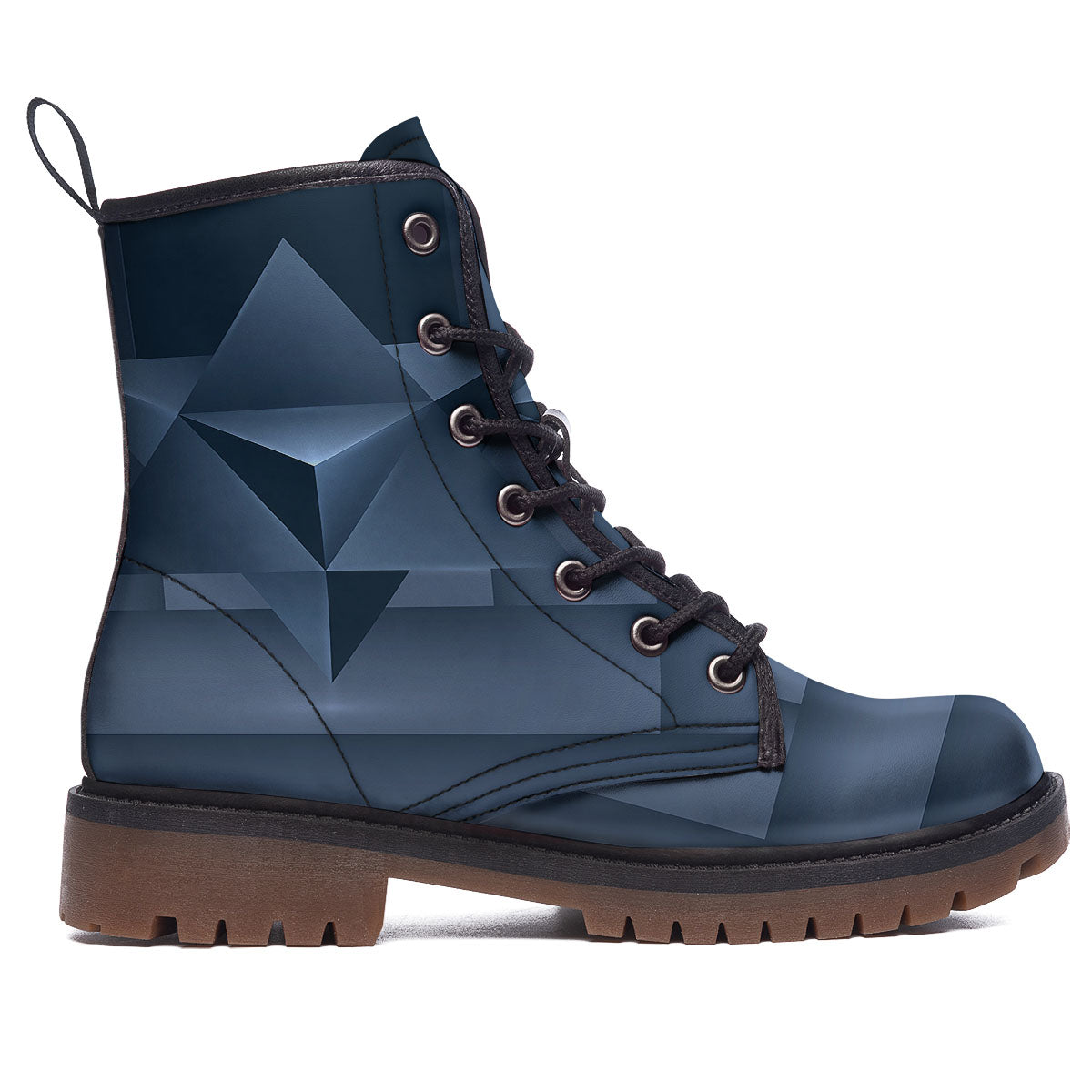 Pentagram Geometric Inverted Print Work Boots-grizzshop