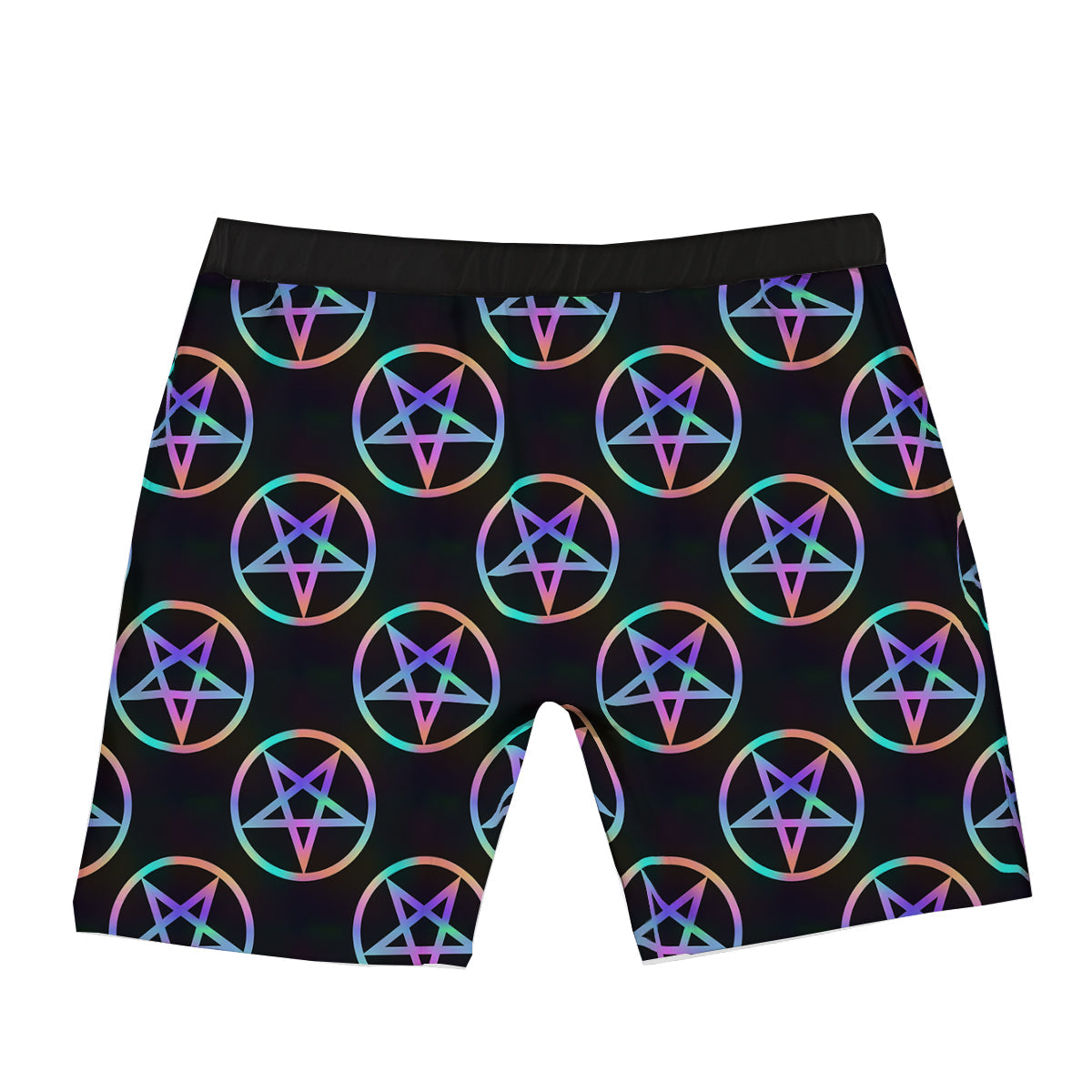 Pentagram Holographic Print Pattern Boxer Briefs-grizzshop