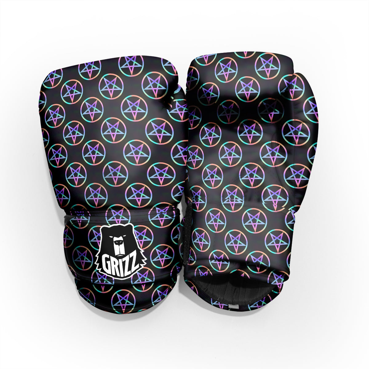 Pentagram Holographic Print Pattern Pro Boxing Glove