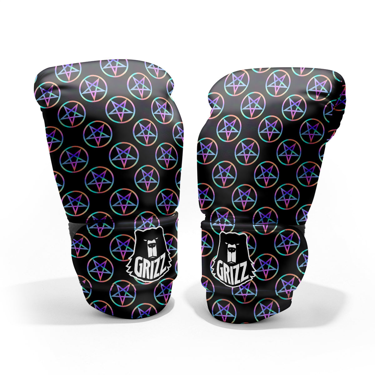 Pentagram Holographic Print Pattern Pro Boxing Glove