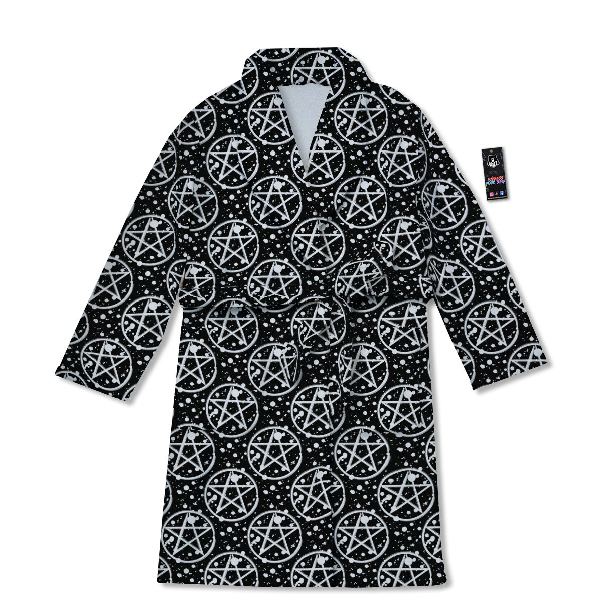 Pentagram Pentagram Magic Pattern Bathrobe-grizzshop