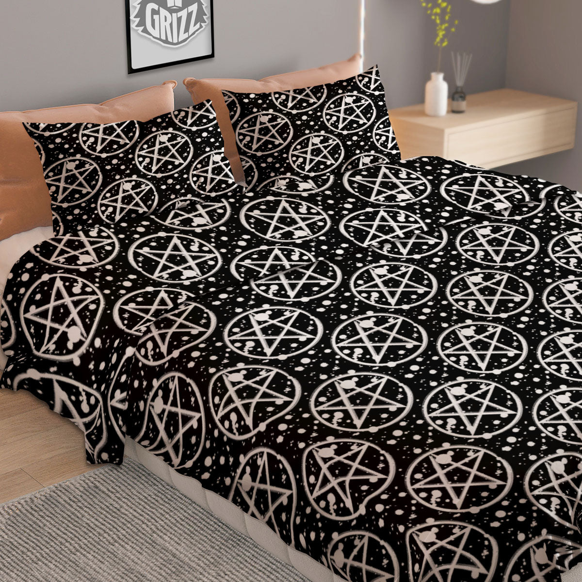Pentagram Pentagram Magic Pattern Duvet Cover Bedding Set
