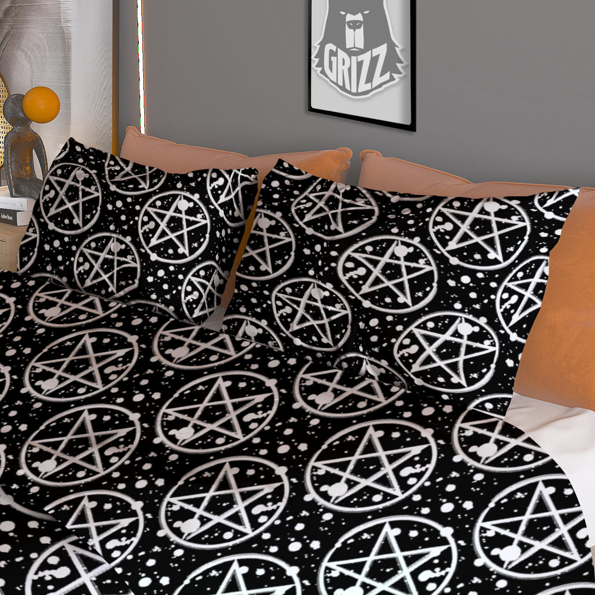 Pentagram Pentagram Magic Pattern Duvet Cover Bedding Set