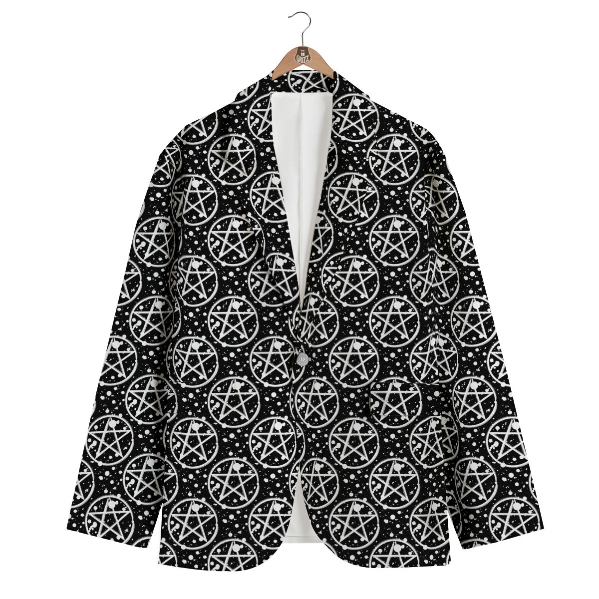 Pentagram Pentagram Magic Pattern Men's Blazer-grizzshop
