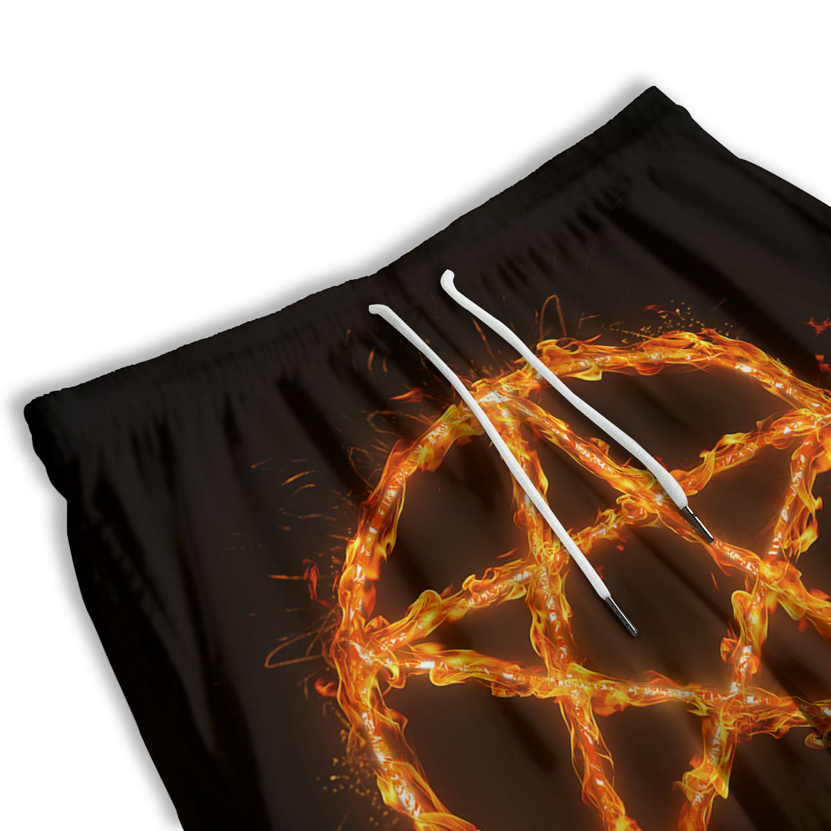 Plumeria Monochrome Print Pattern Men's Athletic Shorts