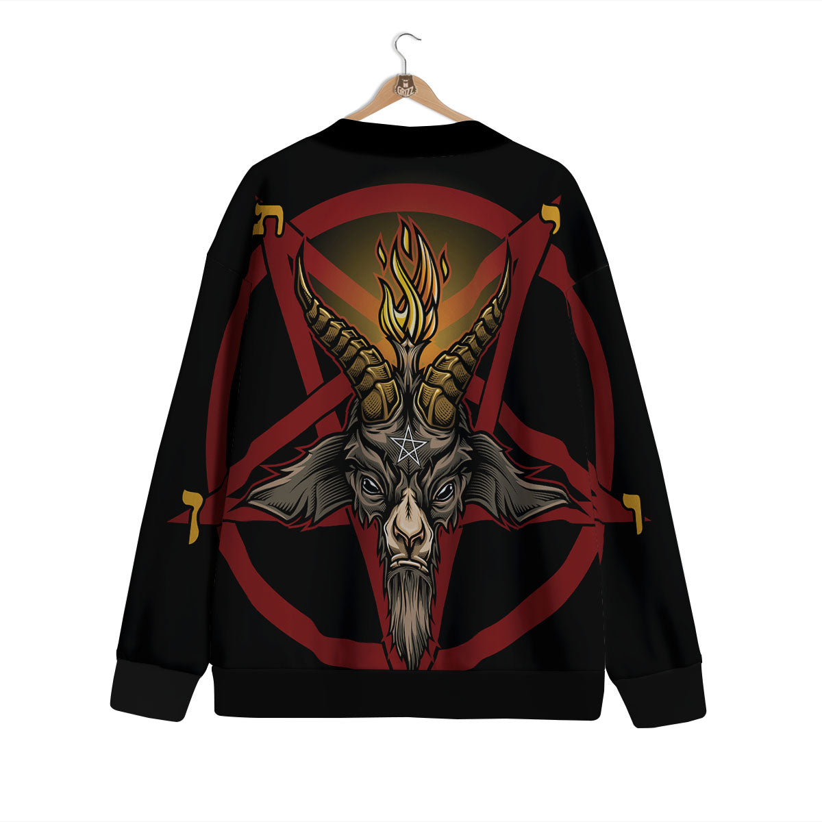 Pentagram Symbol Magic Print Cardigan-grizzshop