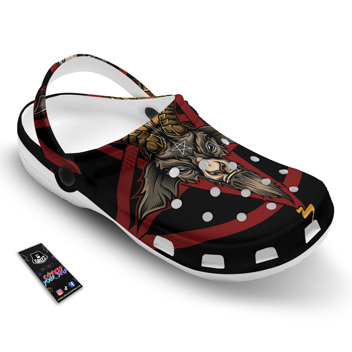 Pentagram Symbol Magic Print Clog-grizzshop