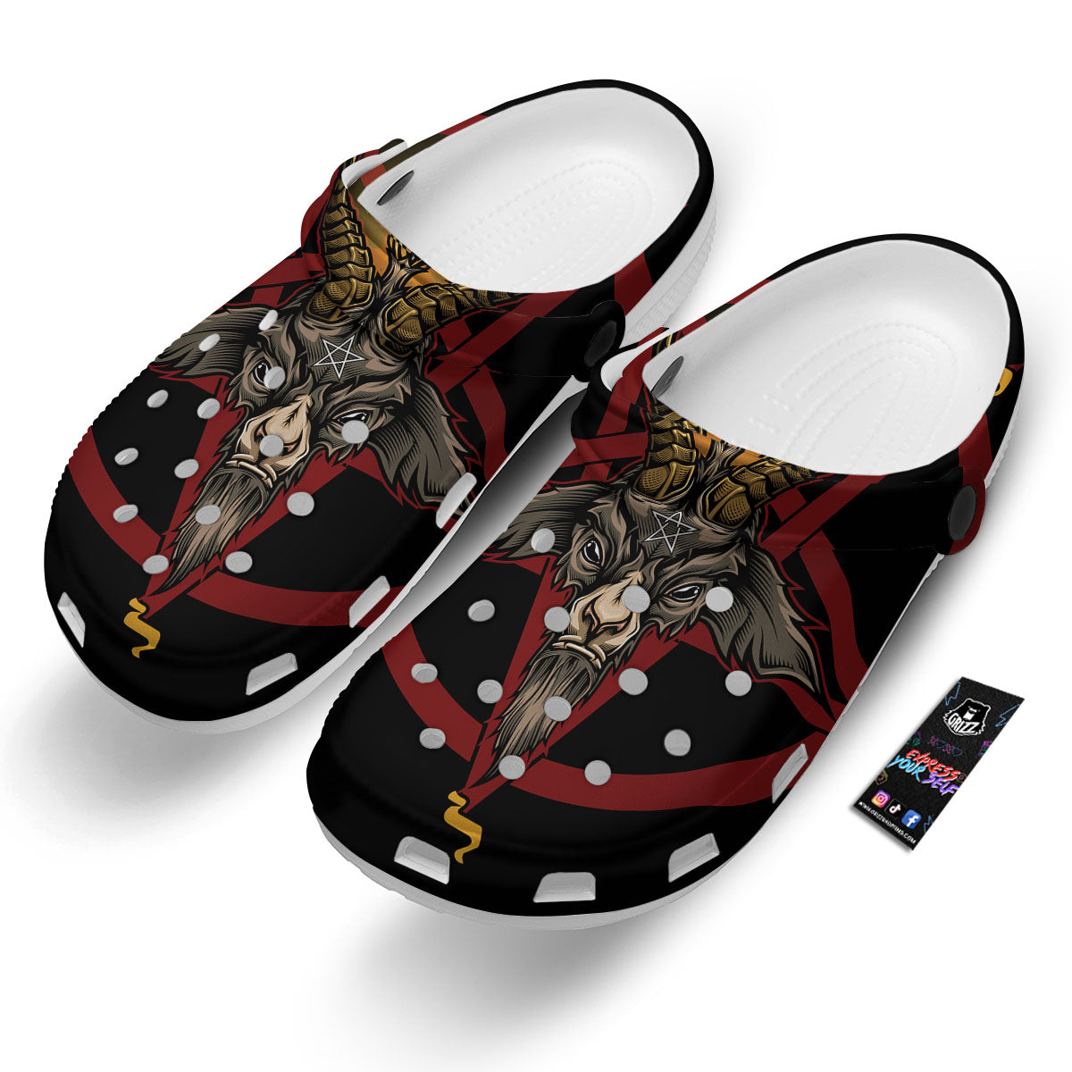 Pentagram Symbol Magic Print Clog-grizzshop