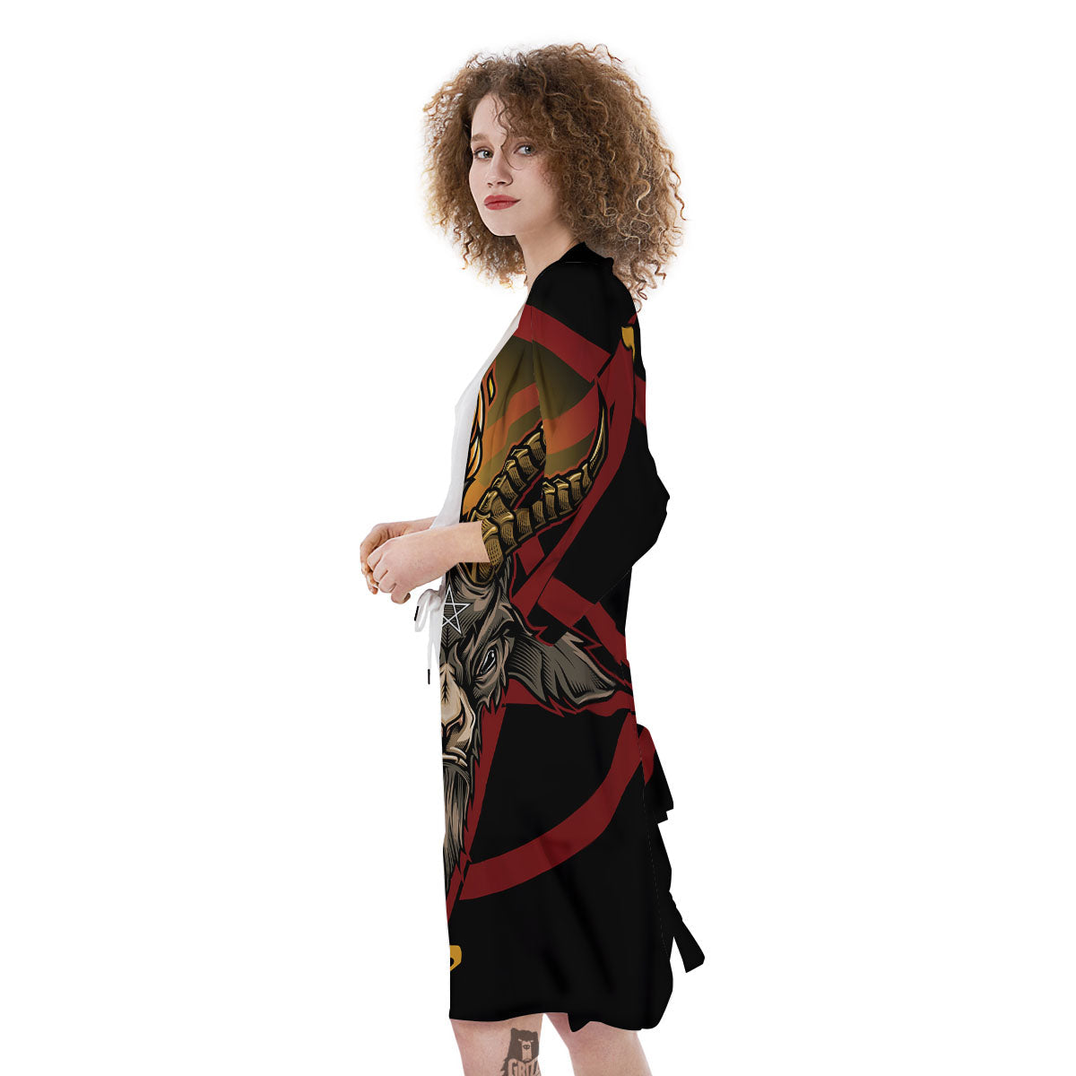 Pentagram Symbol Magic Print Kimono-grizzshop