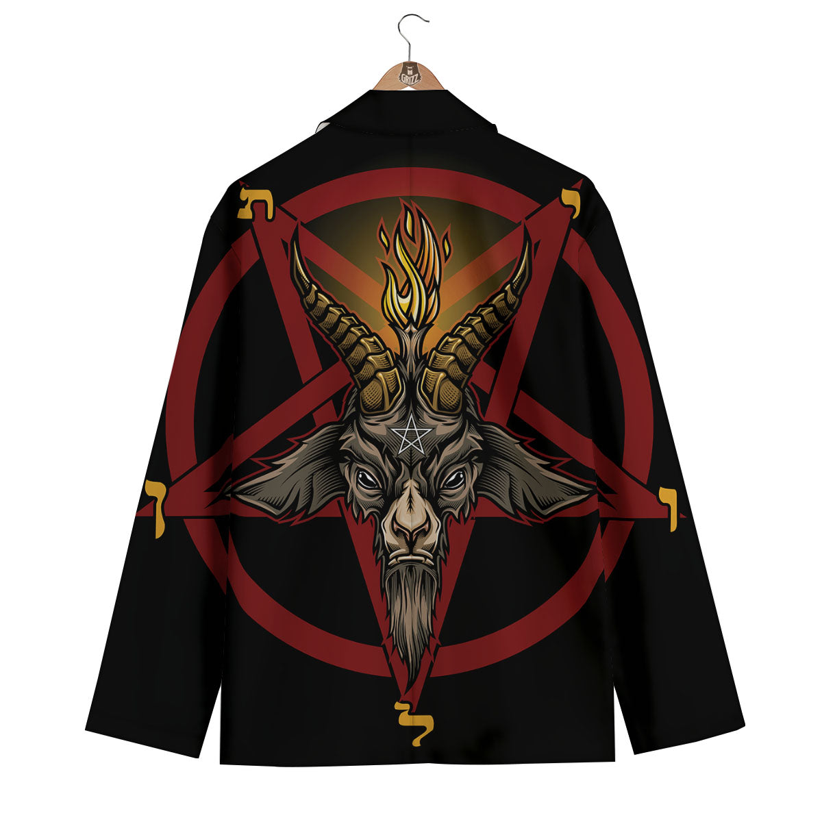 Pentagram Symbol Magic Print Men's Blazer-grizzshop