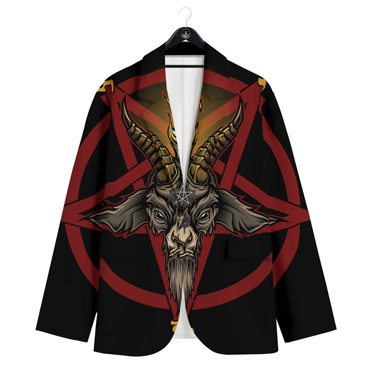 Pentagram Symbol Magic Print Men's Sport Coat-grizzshop
