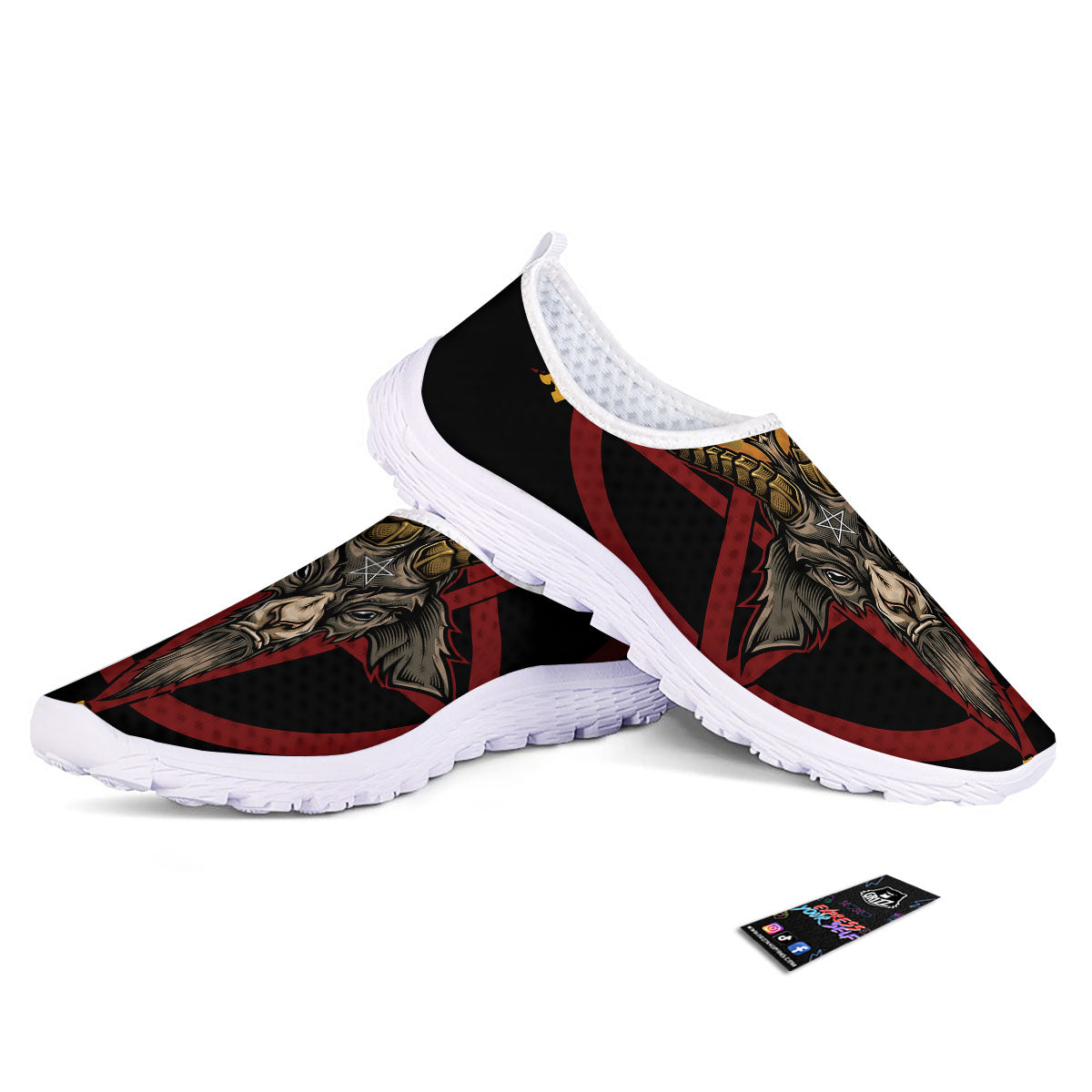 Pentagram Symbol Magic Print Nurse Shoes-grizzshop