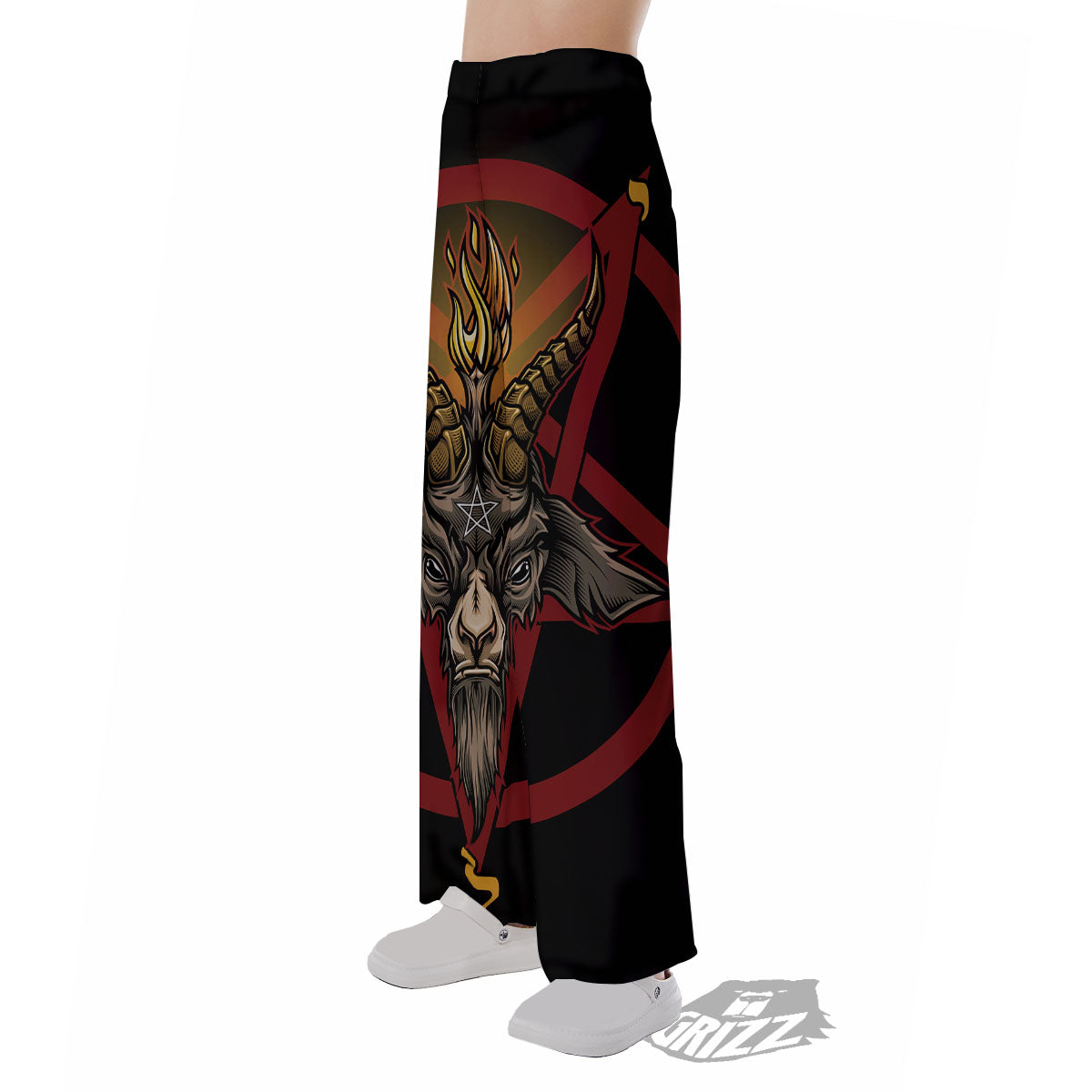 Pentagram Symbol Magic Print Pajama Pants-grizzshop