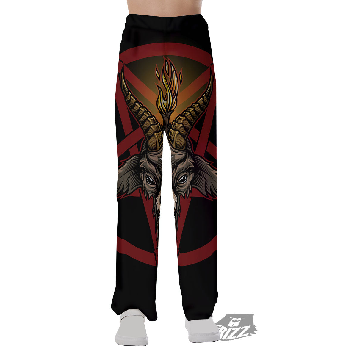 Pentagram Symbol Magic Print Pajama Pants-grizzshop