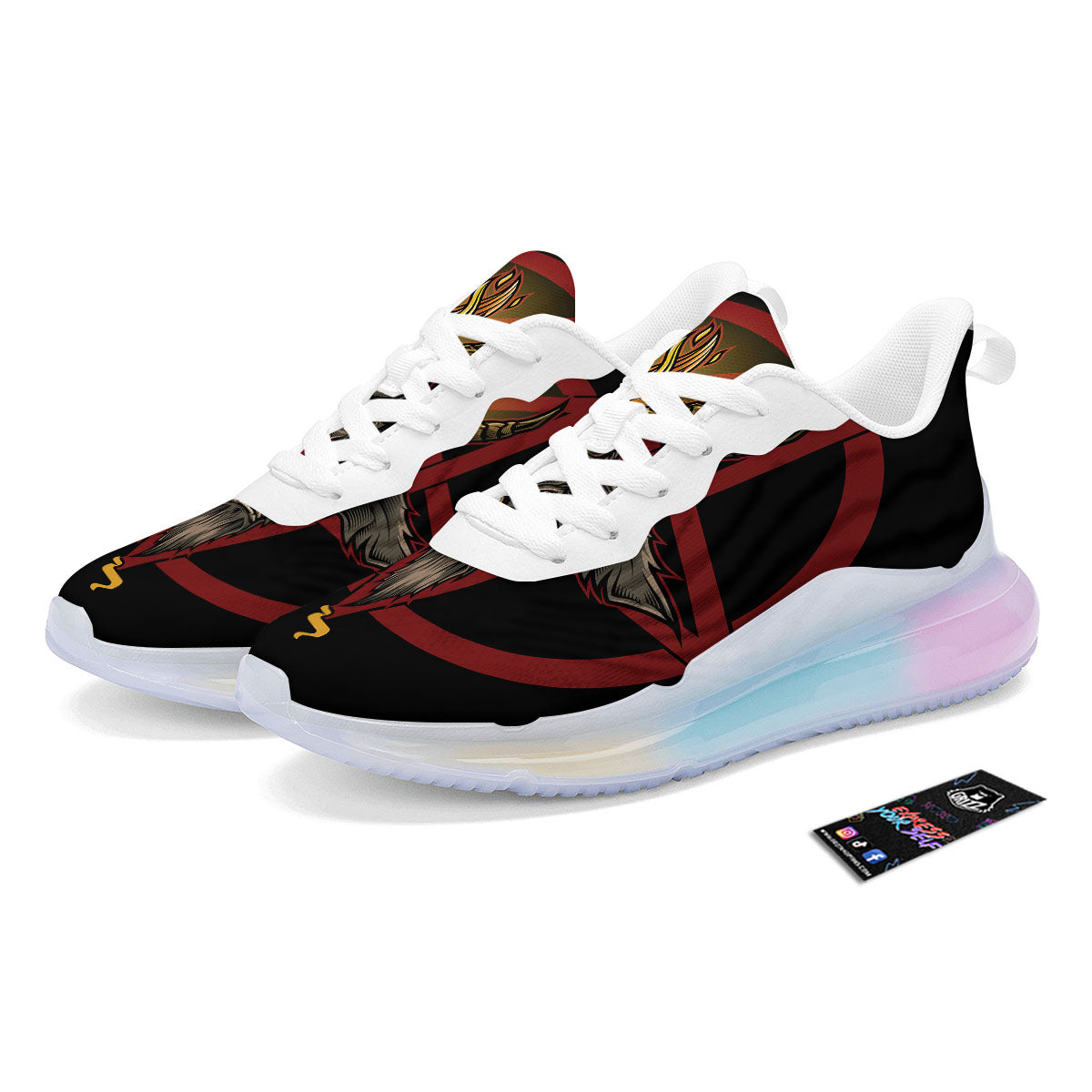 Pentagram Symbol Magic Print Running Sneakers-grizzshop