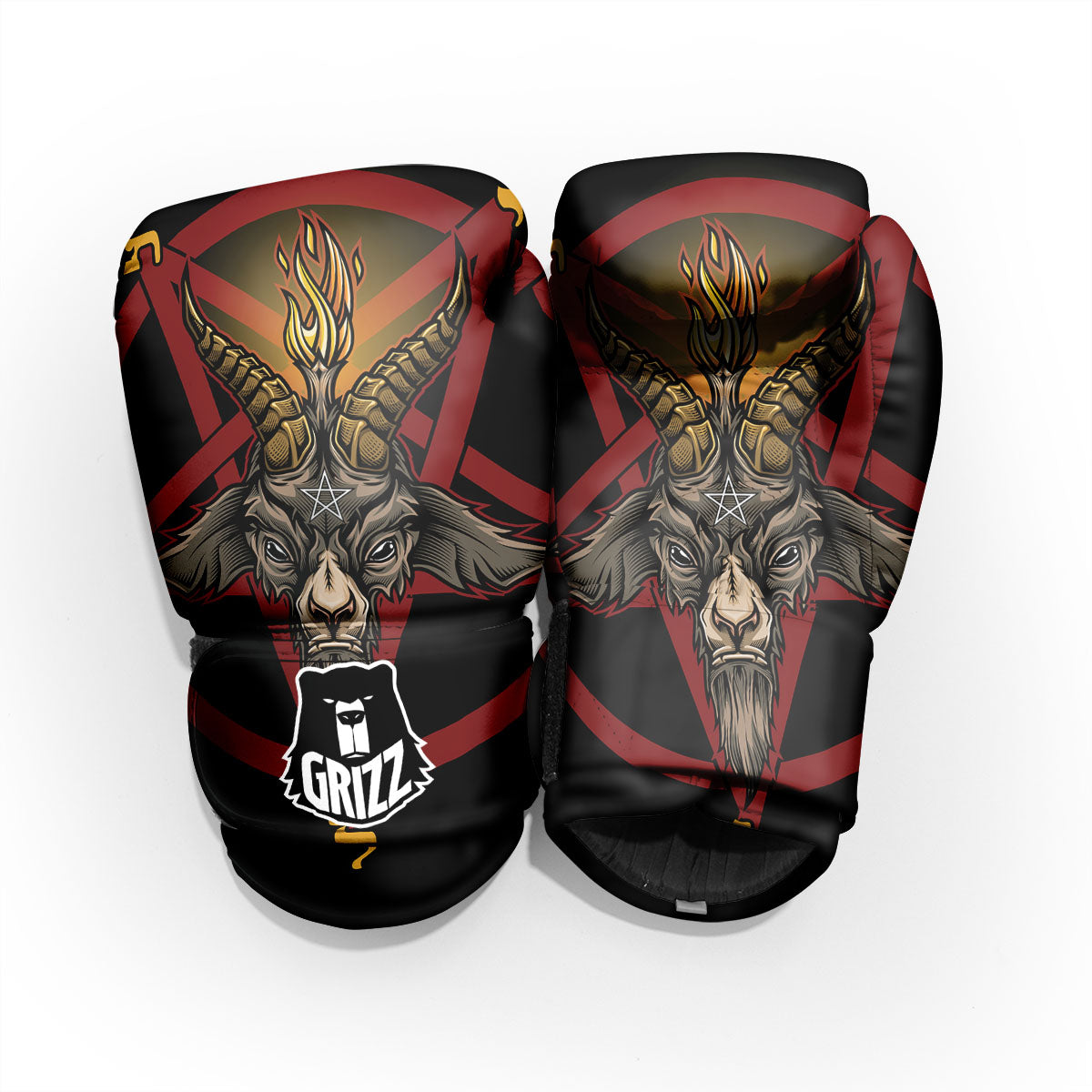 Pentagram Symbol Magic Print Pro Boxing Glove