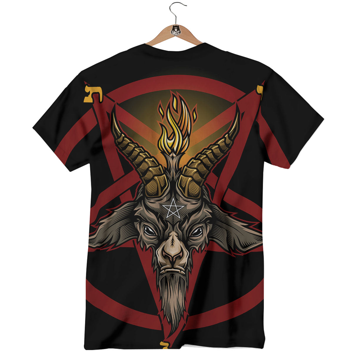 Pentagram Symbol Magic Print T-Shirt-grizzshop