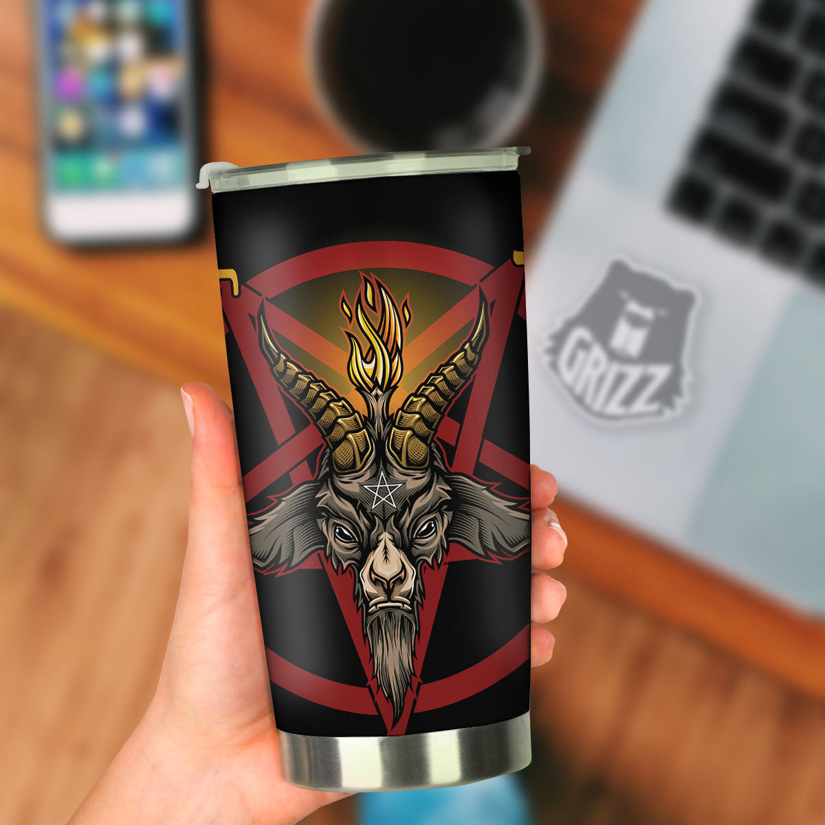 Pentagram Symbol Magic Print Tumbler-grizzshop