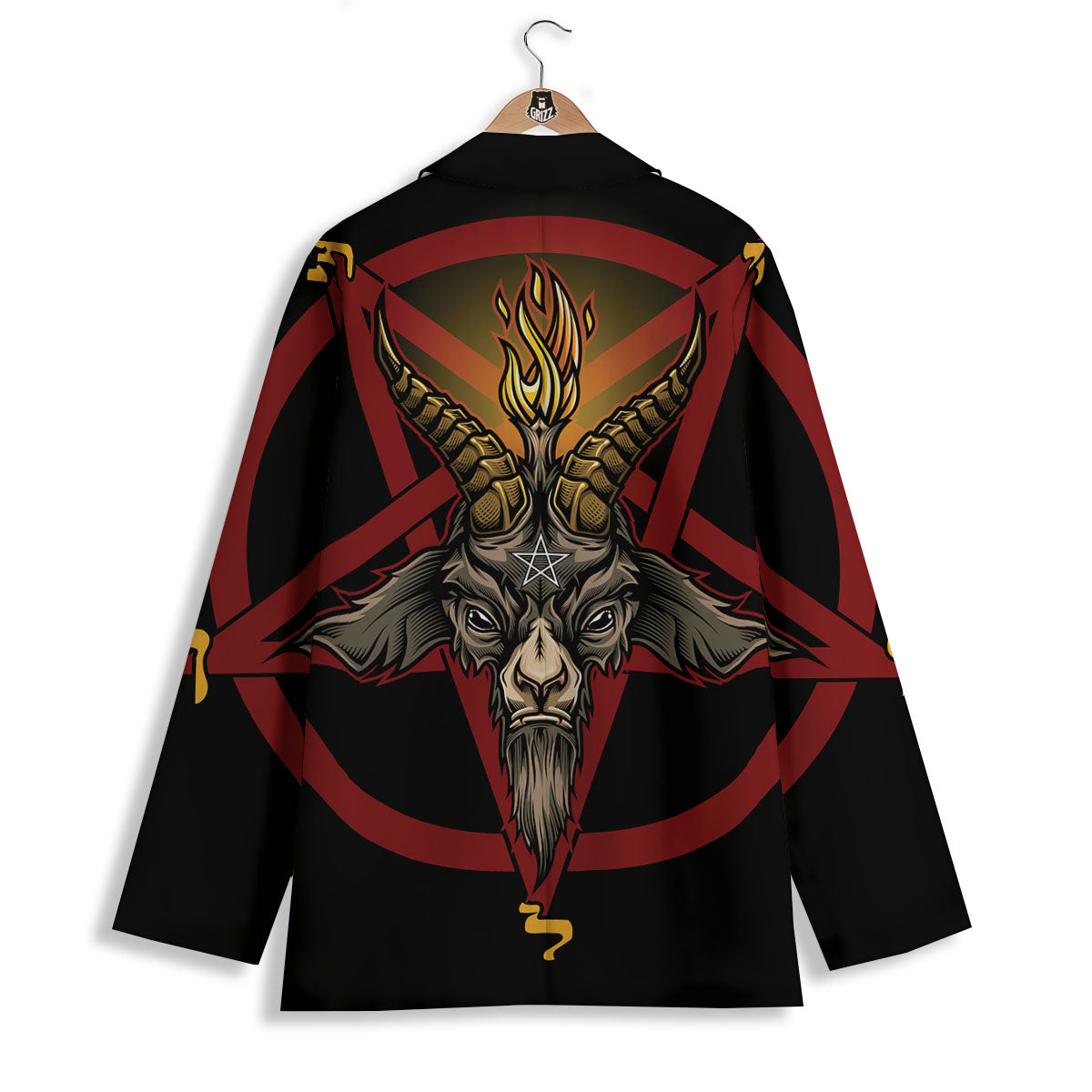 Pentagram Symbol Magic Print Women's Blazer-grizzshop
