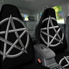 Pentagram Symbol White And Black Print Car Seat Covers-grizzshop