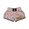 Peony Blue And Pink Print Pattern Muay Thai Boxing Shorts-grizzshop