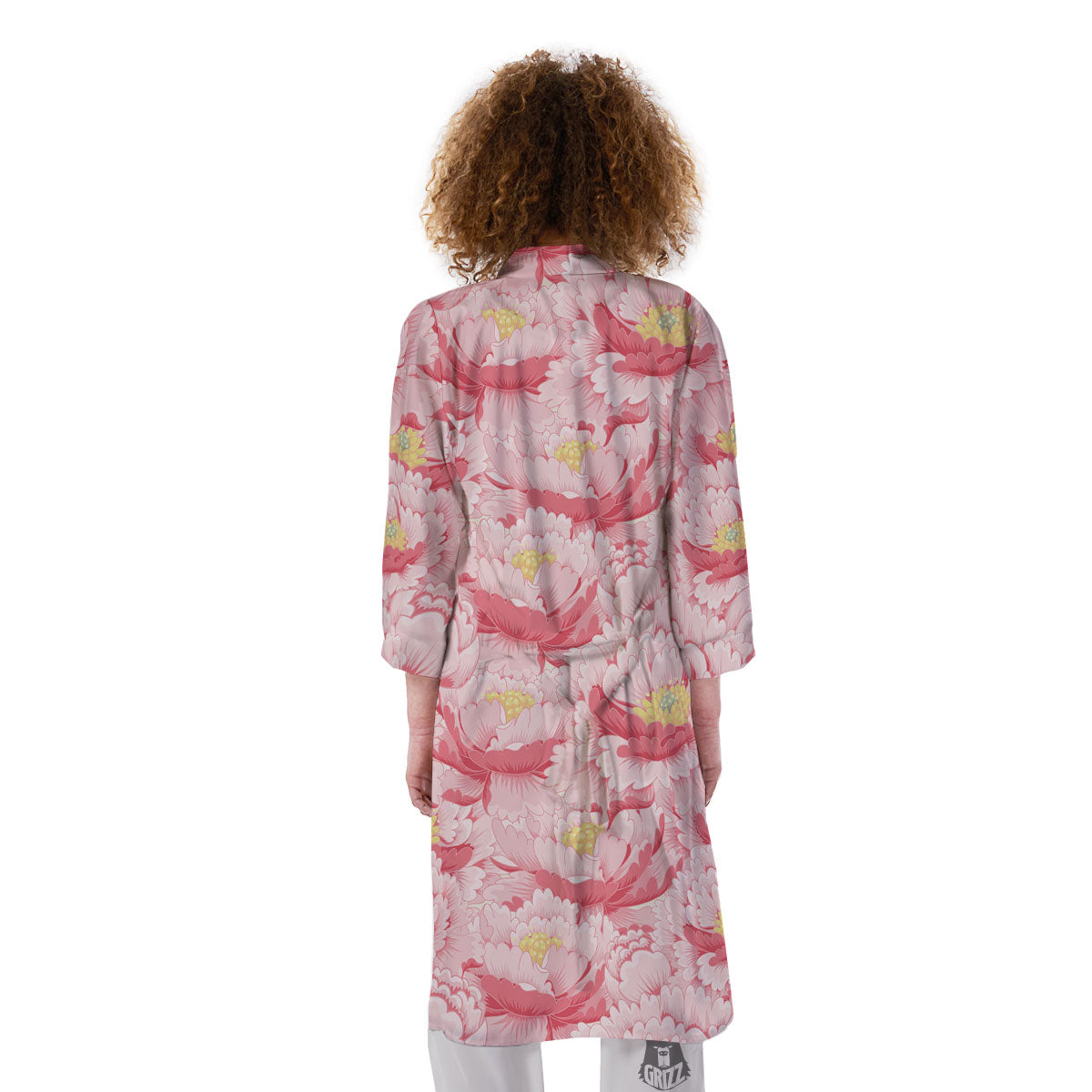 Peony Japanese Print Kimono-grizzshop