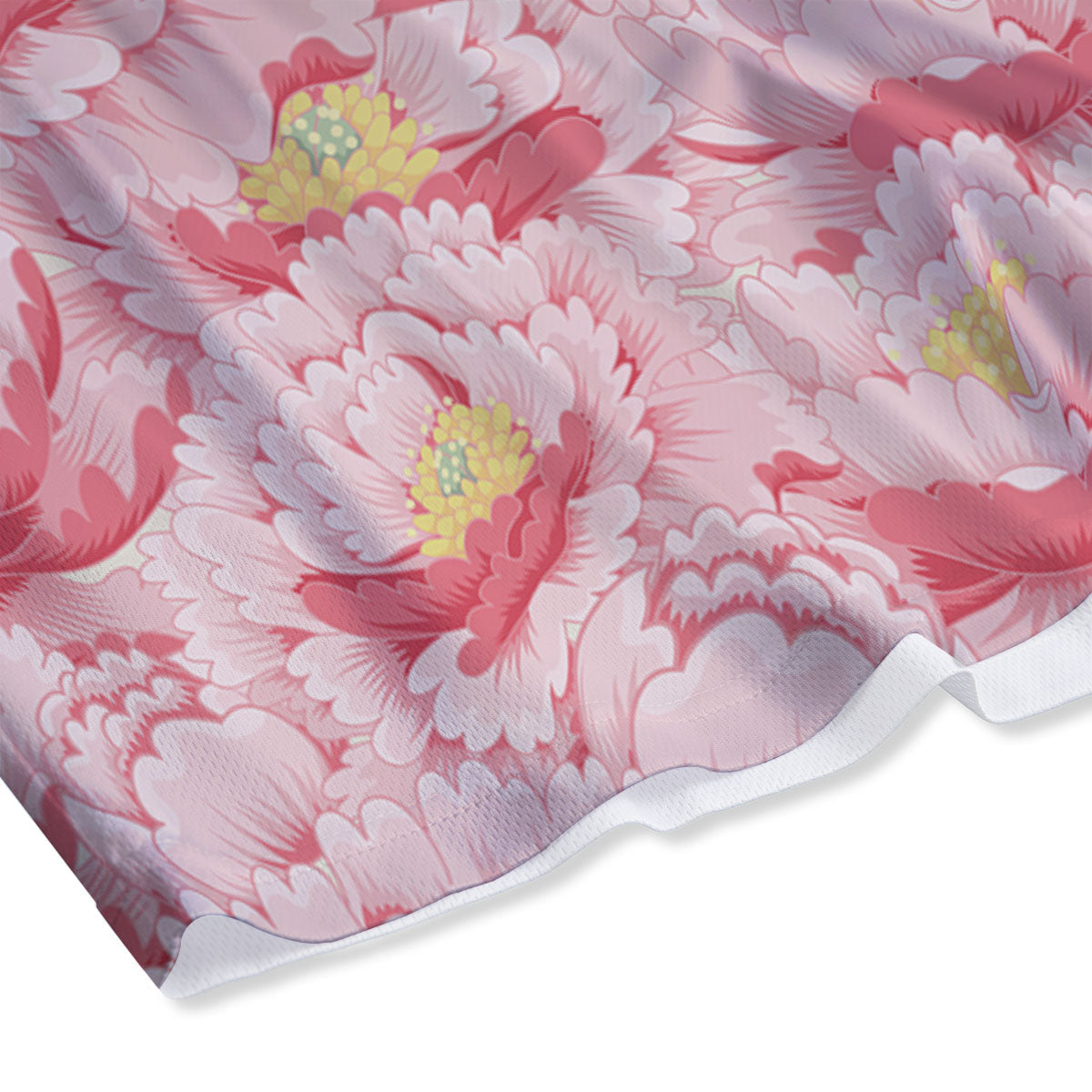Peony Japanese Print Mesh Shorts