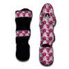 Peony Pink Hand Drawn Print Pattern Muay Thai Shin Guards-grizzshop