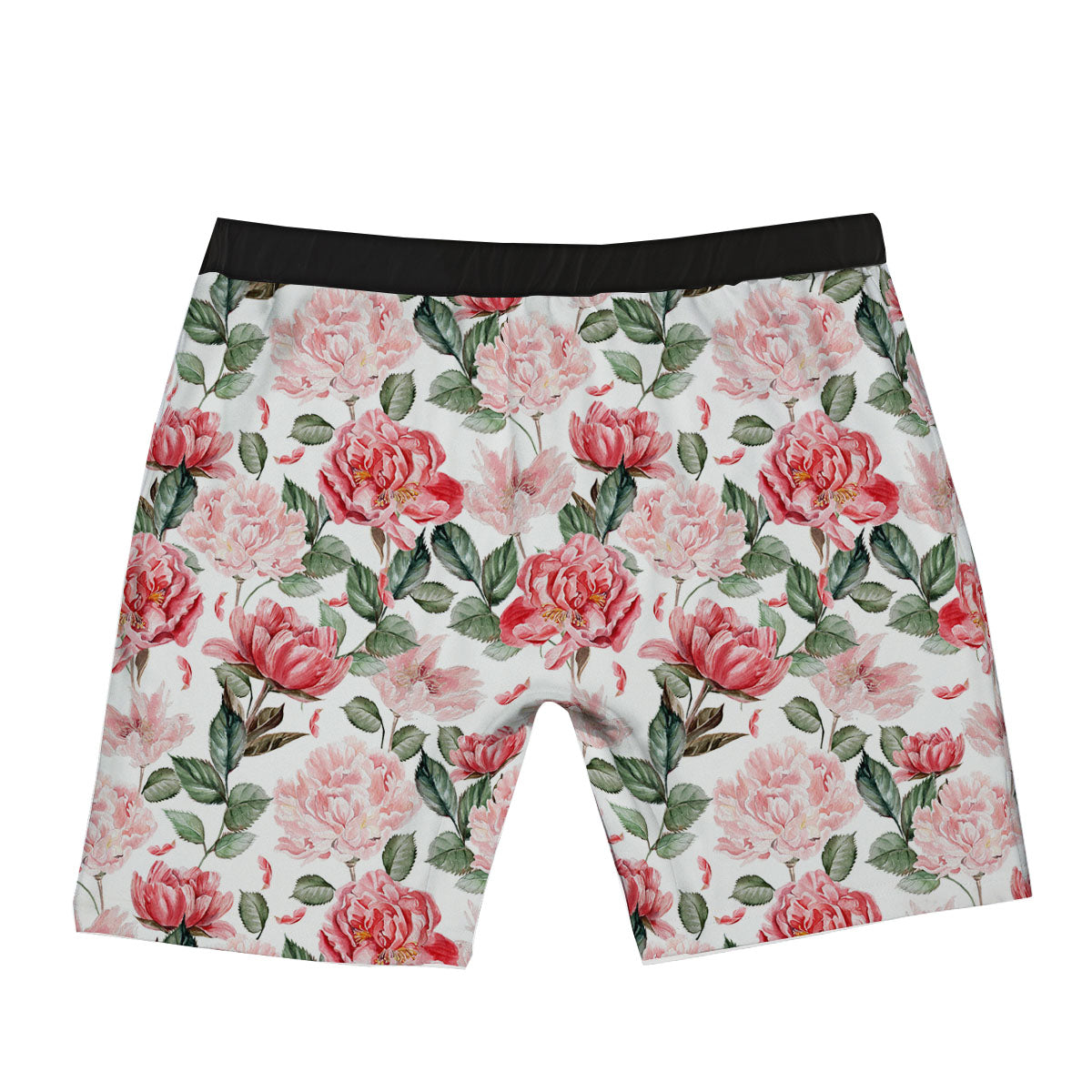 Peony Pink Print Pattern Boxer Briefs-grizzshop