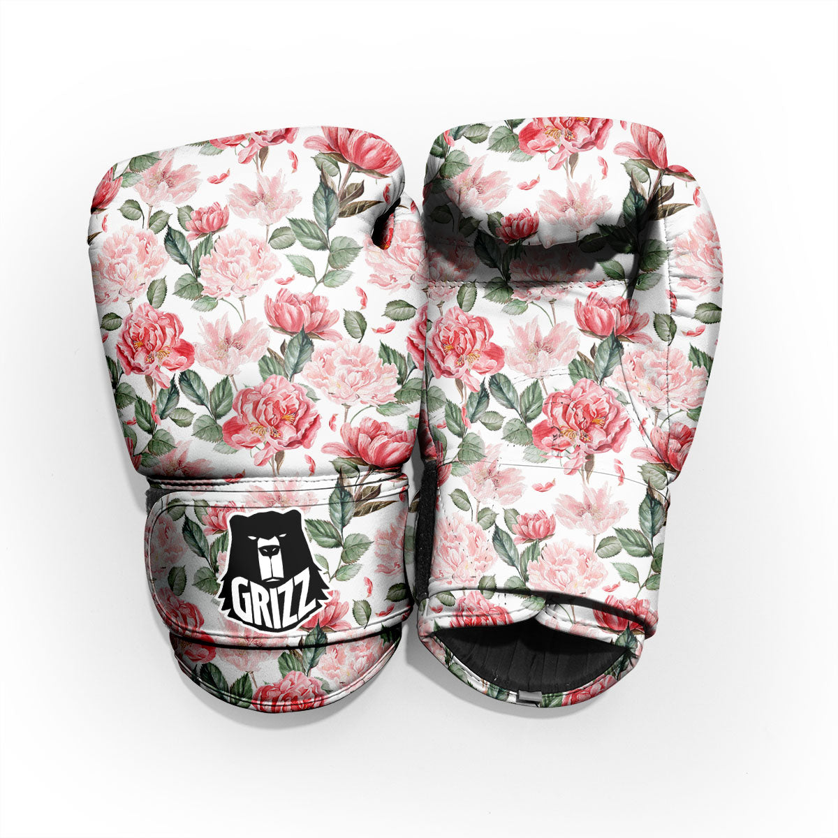 Peony Pink Print Pattern Pro Boxing Glove