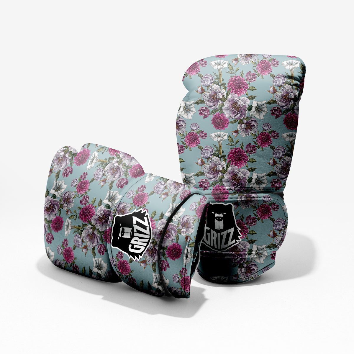 Peony Watercolor Print Pattern Pro Boxing Glove
