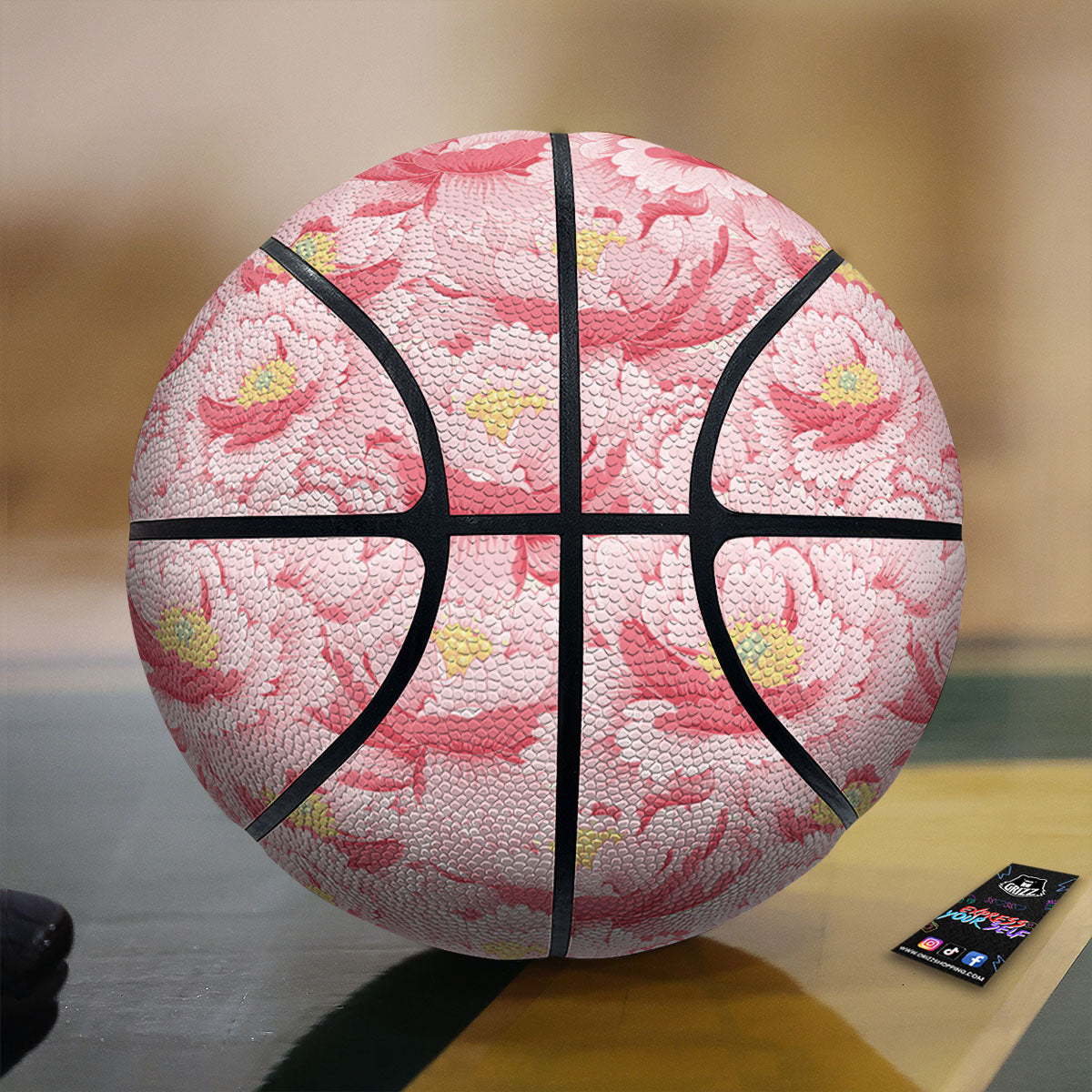 Peony Japanese Print Basketball