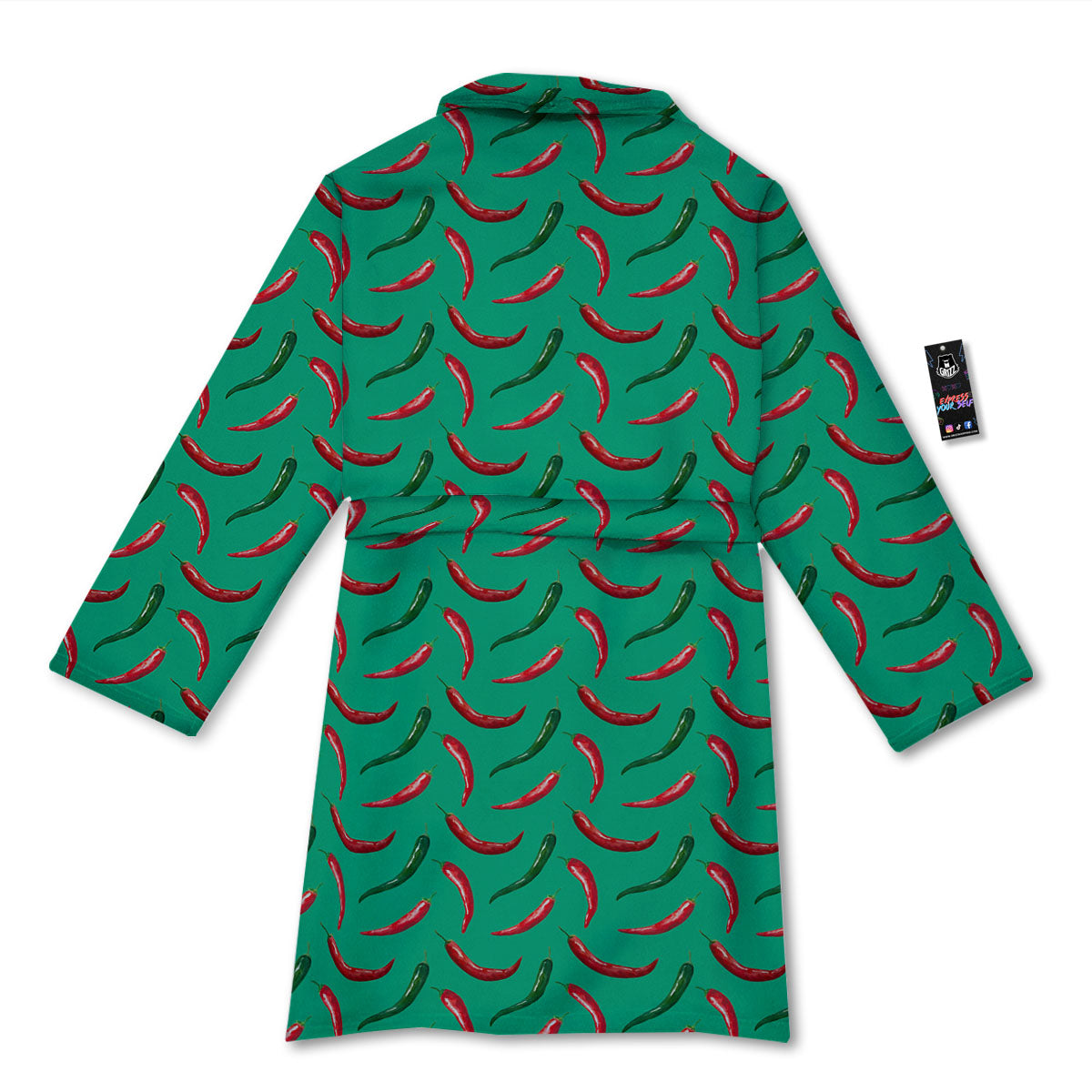 Peppers Chili Green Print Pattern Bathrobe-grizzshop