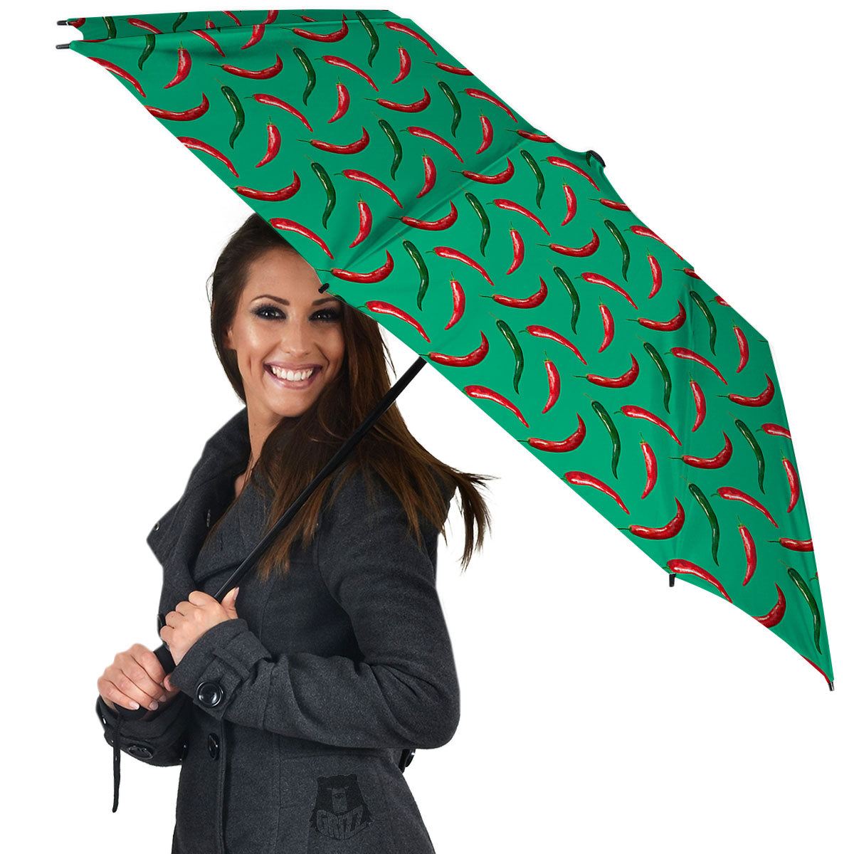 Peppers Chili Green Print Pattern Umbrella-grizzshop
