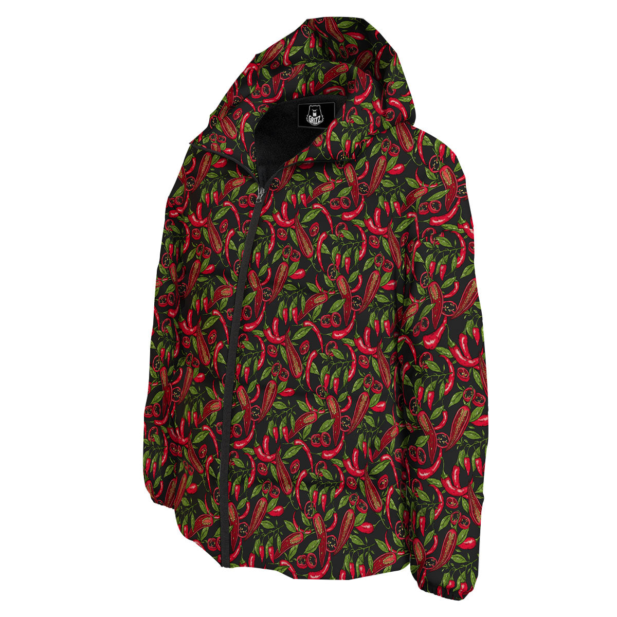 Peppers Hot Chili Print Pattern Down Jacket-grizzshop