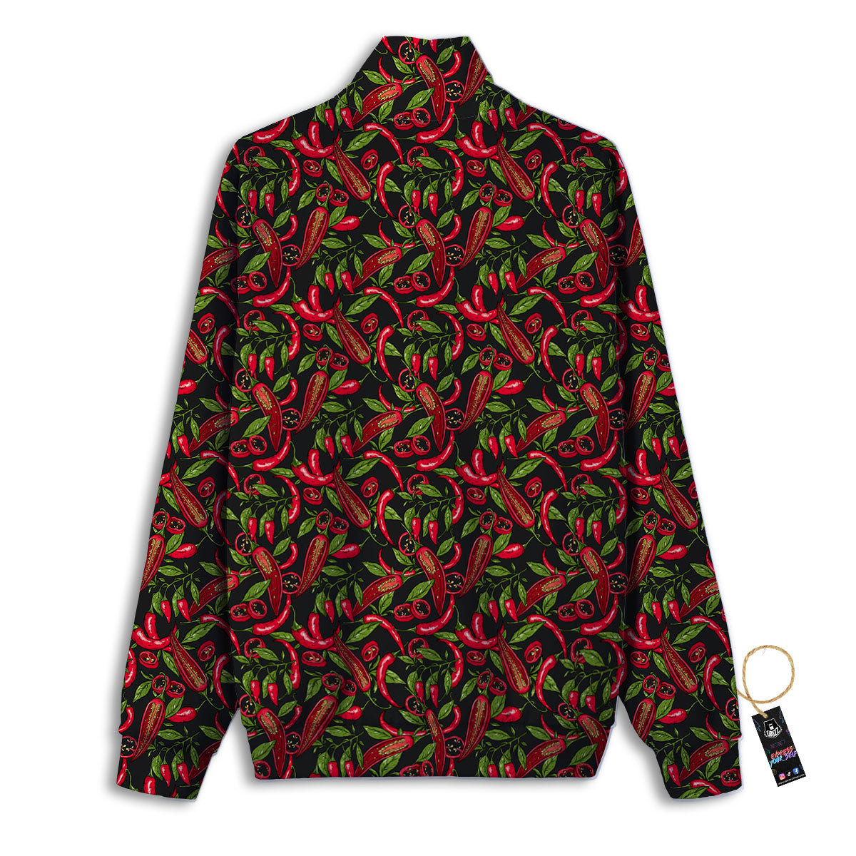 Peppers Hot Chili Print Pattern Track Jacket-grizzshop