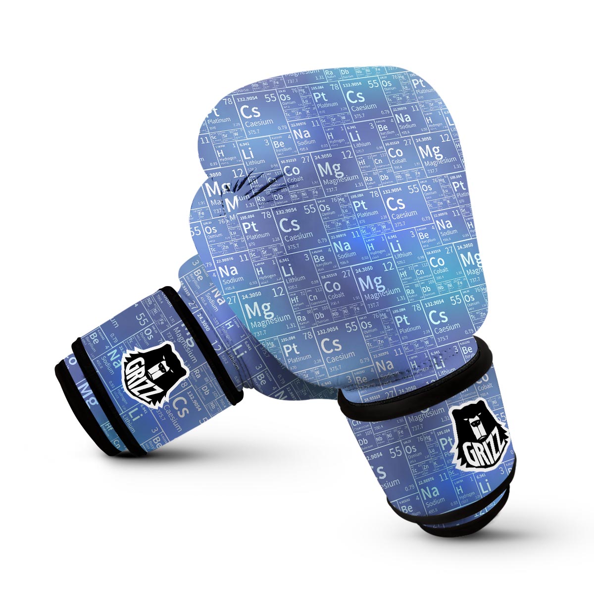 Periodic Table Science Pattern Print Boxing Gloves-grizzshop