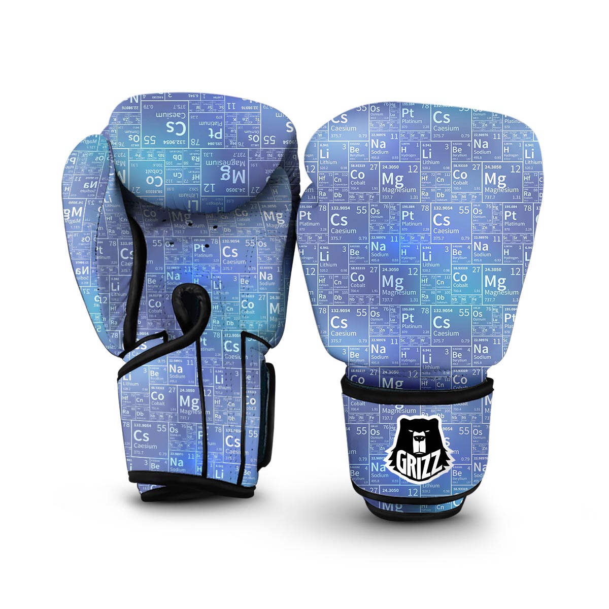 Periodic Table Science Pattern Print Boxing Gloves-grizzshop